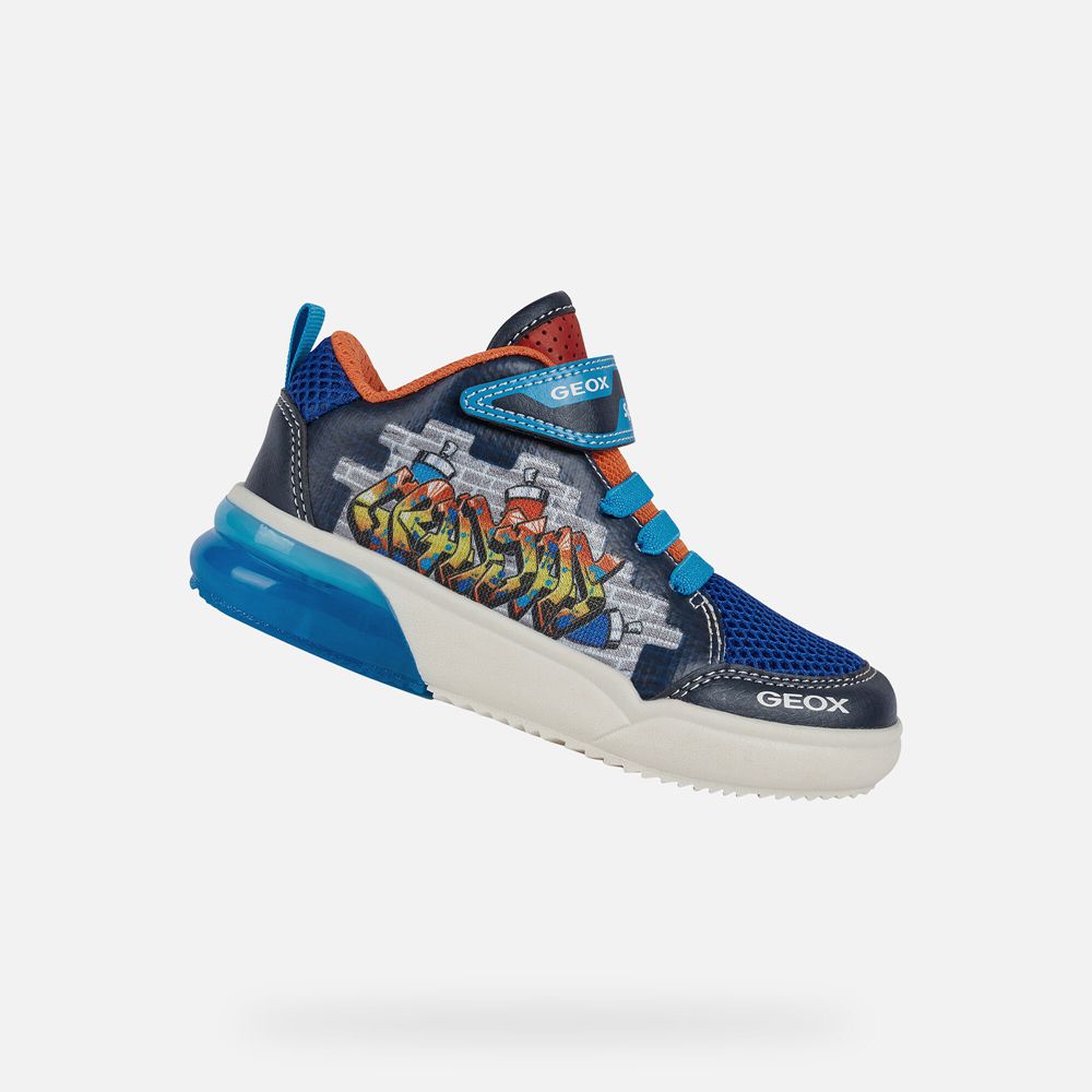 Tenis Geox Menino Azul Marinho - Grayjay - MRQND9618
